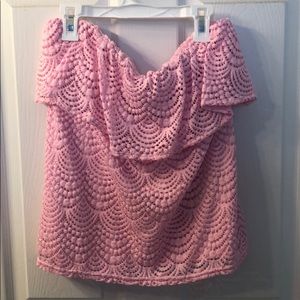 Pink Lilly Pulitzer tube top- EUC